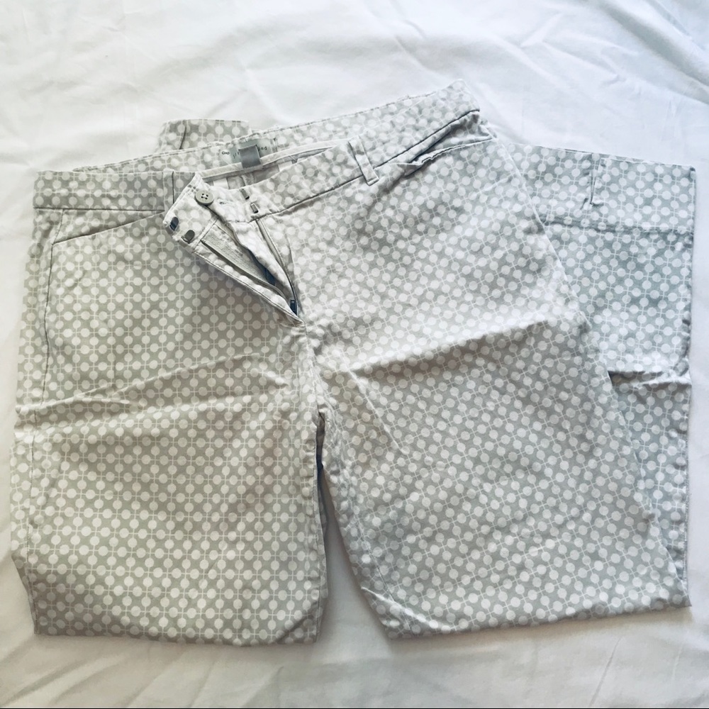 Gap Slim Cropped Patterned Pants - image 1
